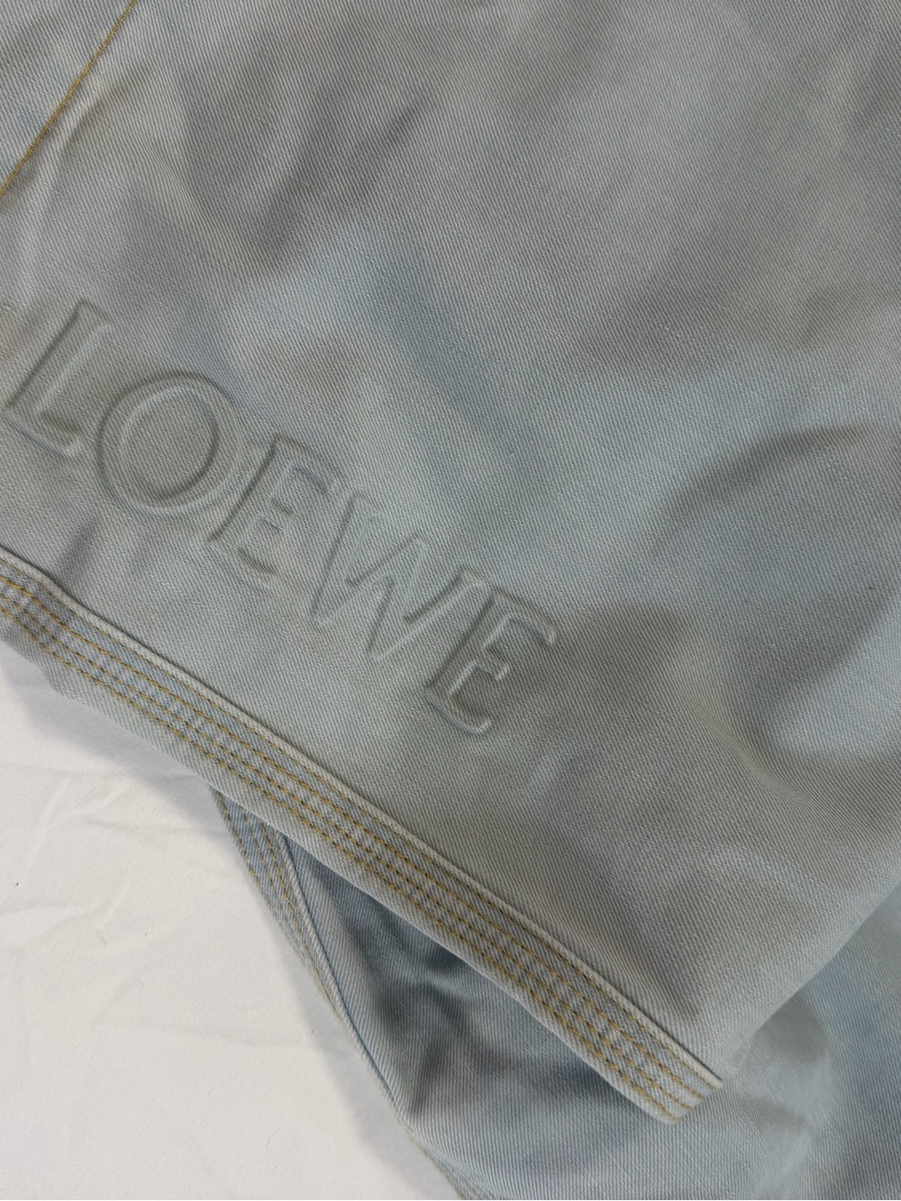LOEWE-Light washed denim. Wide leg, cropped at ankle. Super comfy and fun!